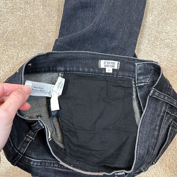 Madewell Dark Grey 10” High Riser Skinny Skinny Women Jeans Denim Size 26 - Picture 5 of 8